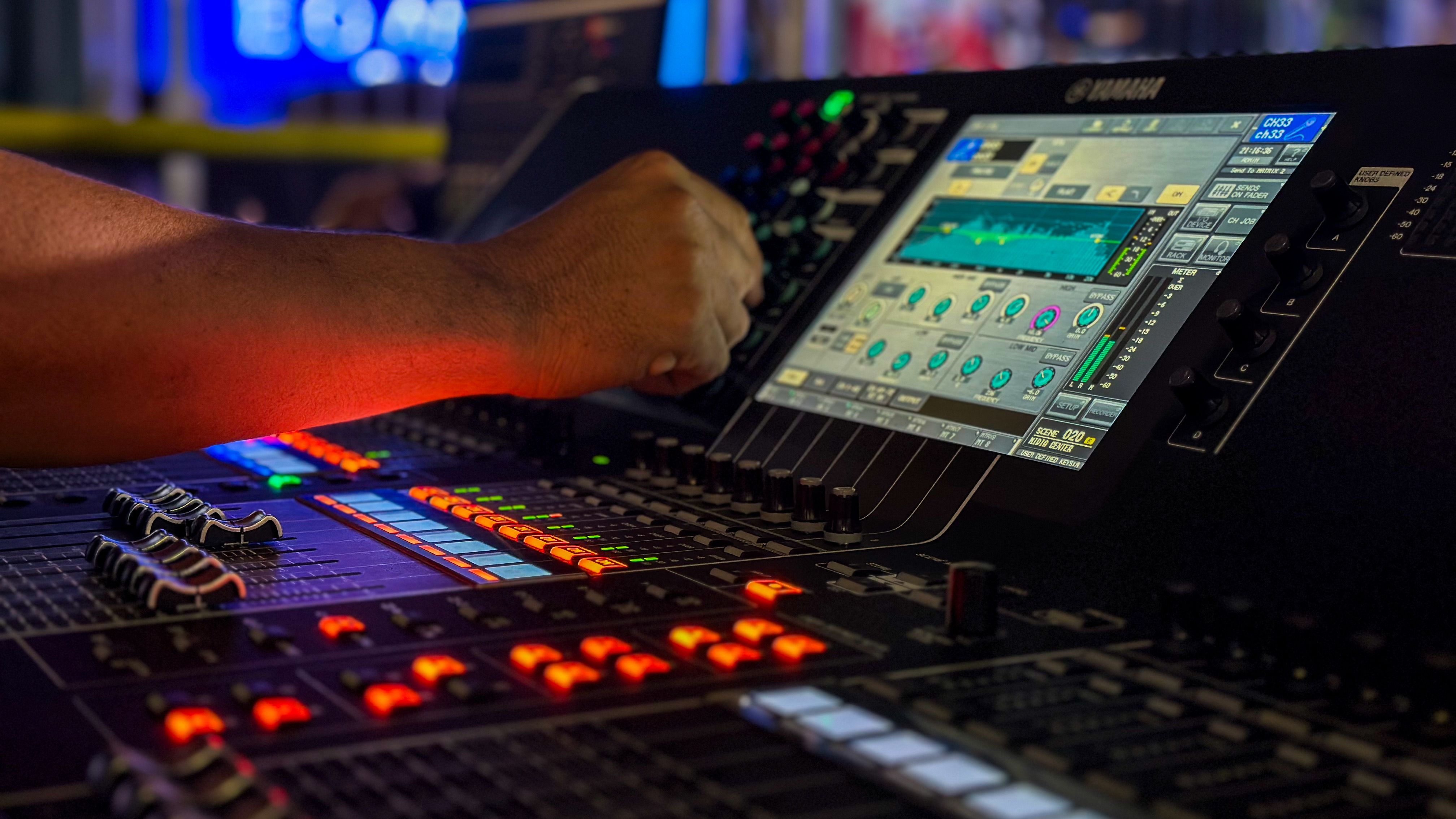 Event professional working at a live event